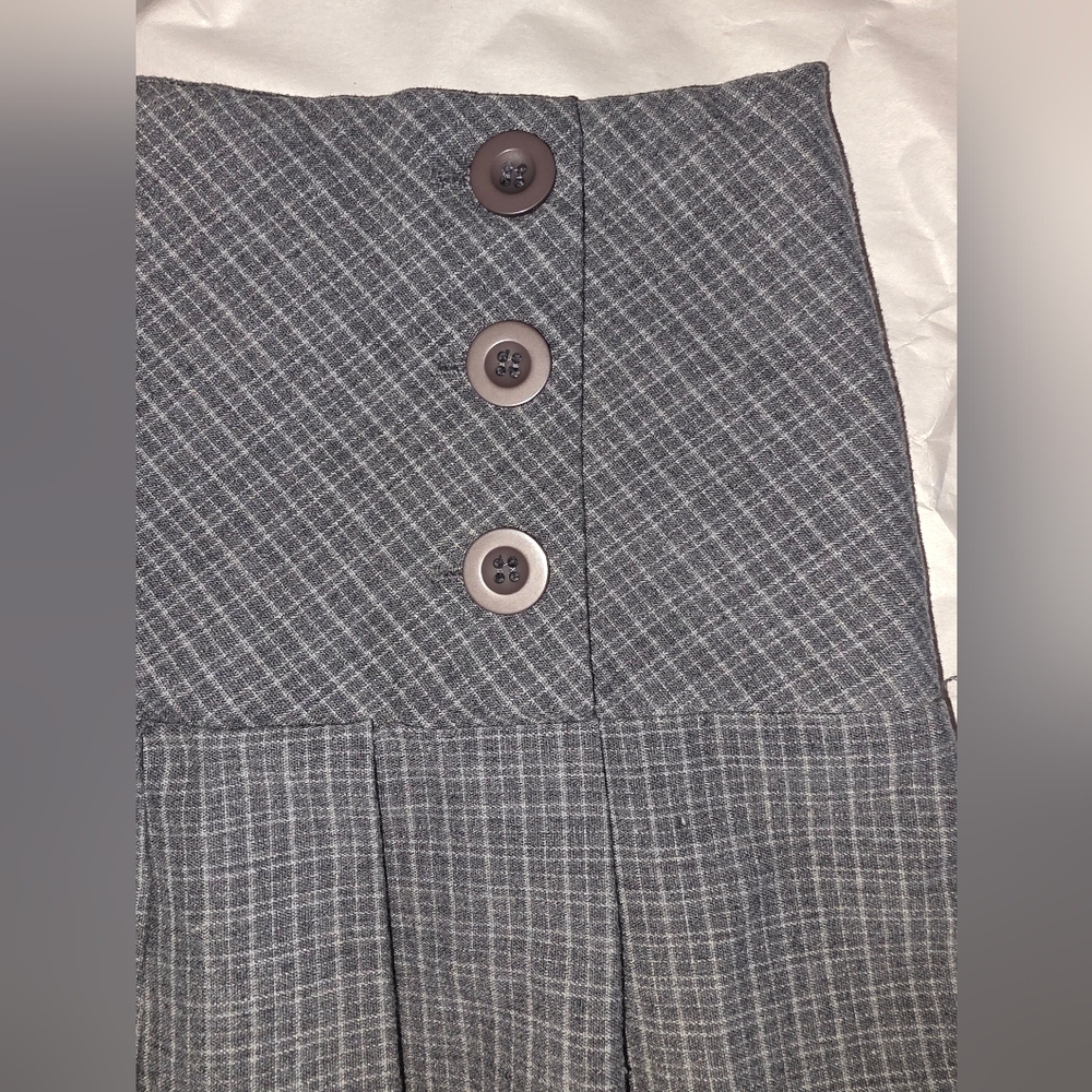 Urban Behavior Charcoal Plaid A-Line Skirt